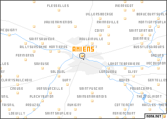 map of Amiens