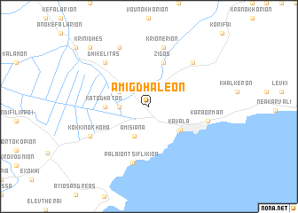 map of Amigdhaleón