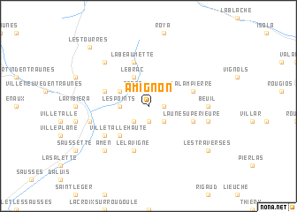 map of Amignon