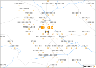 map of Amíklai