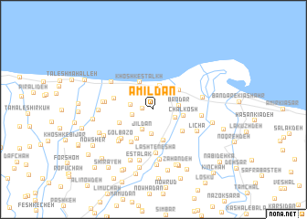 map of Āmīldān