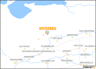 map of Amīnābād