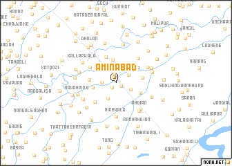 map of Aminābād