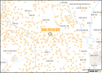 map of Amīn Khān
