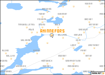 map of Åminnefors