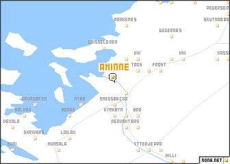 map of Åminne