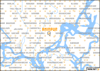 map of Āminpur