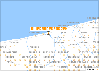 map of Amīrābād-e Kenāreh