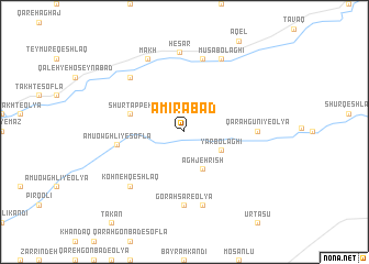 map of Amīrābād