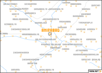 map of Amīrābād