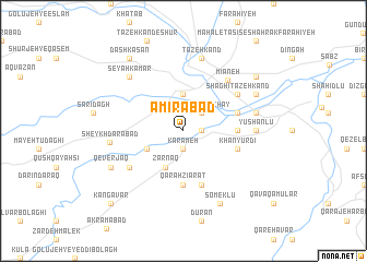 map of Amīrābād