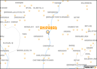 map of Amīrābād