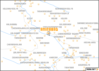 map of Amīrābād