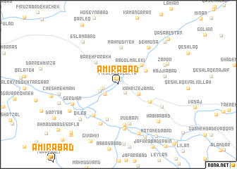 map of Amīrābād