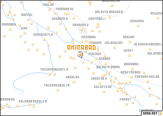 map of Amīrābād