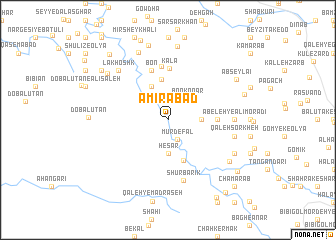 map of Amīrābād