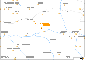 map of Amīrābād