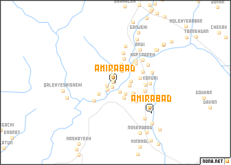 map of Amīrābād