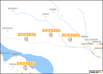 map of Amīrābād