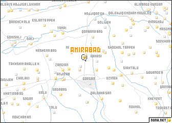 map of Amīrābād