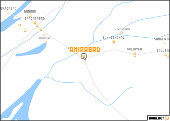 map of Amīrābād