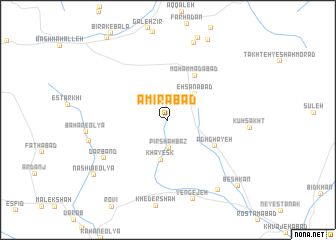 map of Amīrābād