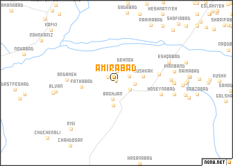 map of Amīrābād