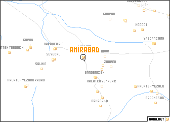 map of Amīrābād