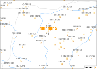 map of Amīrābād