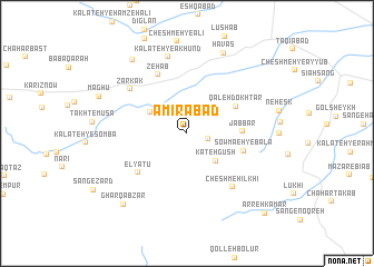 map of Amīrābād