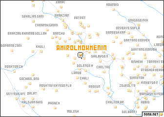 map of Amīr ol Mow\