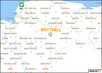 map of Amity Hall