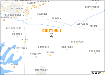 map of Amity Hill