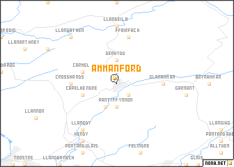 map of Ammanford