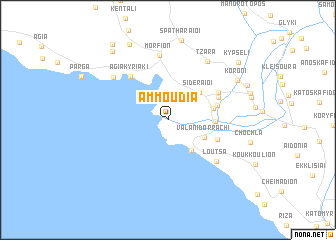 map of Ammoudiá