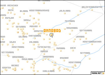 map of Amnābād