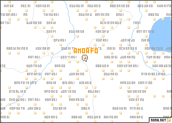 map of Amoafo