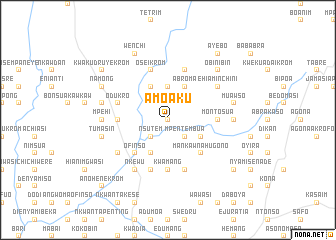 map of Amoaku