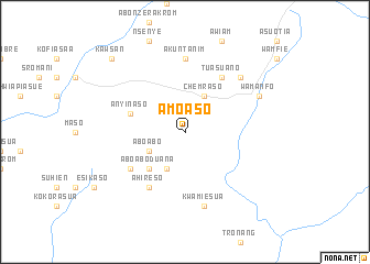 map of Amoaso