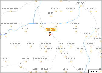 map of Amodi