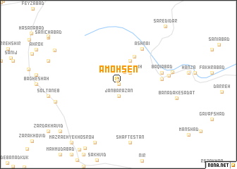 map of Āmoḩsen