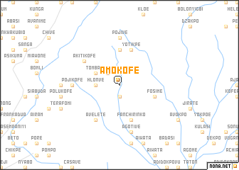 map of Amokofe