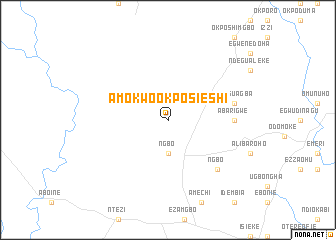map of Amokwo Okposieshi