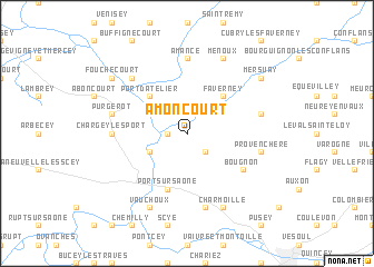 map of Amoncourt
