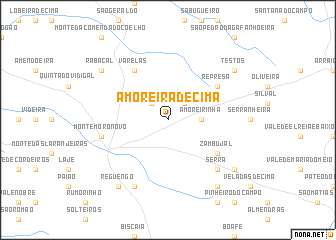 map of Amoreira de Cima