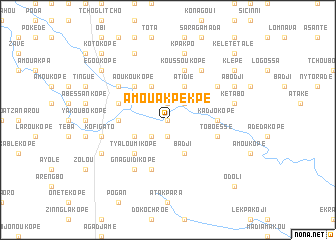 map of Amou Akpékpé