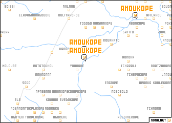 map of Amoukopé