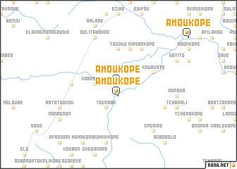 map of Amoukopé
