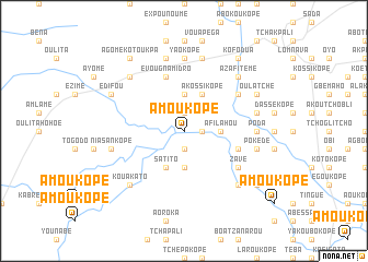 map of Amoukopé