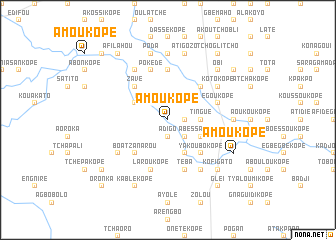 map of Amoukopé